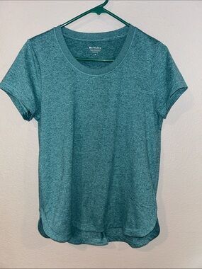 Athleta Heathered Teal Short-Sleeve Tee